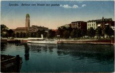 Berlin-Spandau, Rathaus vom Wasser aus gesehen