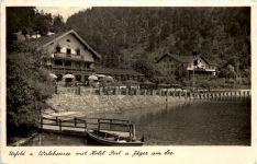 Urfeld am Walchensee mit Hotel Post u. Jäger am See