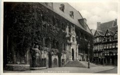 Quedlinburg, Rathaus mit Roland
