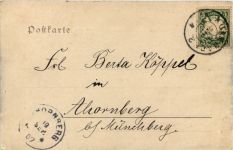 Kulmbach, Luitpoldbrunnen, Vereinshaus und Schloss