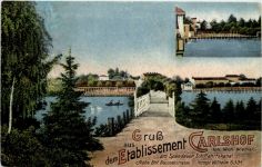 Gruss aus Carlshof am Spandauer Schiffahrtskanal
