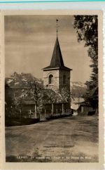 Leysin, Le temple du village et les Dents du Midi