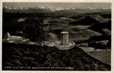 Lueg, Kavallerie-Denkmal mit Blick auf die Alpen