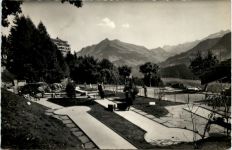 Leysin, Minigolf, Hotel Mont-Blanc et le Pic-Chaussy