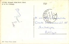 Leysin, Minigolf, Hotel Mont-Blanc et le Pic-Chaussy