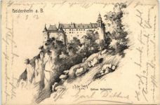 Heidenheim a. B. Schloss Hellenstein - Künstler-AK Eugen Felle