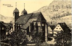 Wiesensteig - Stadtkirche - Künstler-AK Eugen Felle