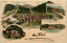 Gruss aus Immenstadt - Litho