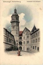 Schleusingen - Bertholdsburg - Künstler-AK Eugen Felle