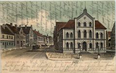 Höchstädt - Rathausus - Künstler-AK Eugen Felle