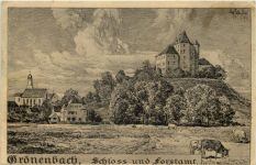 Grönenbach - Schloss und Forstamt - Künstler-AK Eugen Felle