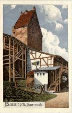 Memmingen - Kasernenstrasse - Künstler-AK Eugen Felle