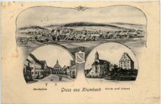 Gruss aus Krumbach - Künstler-AK Eugen Felle