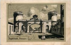 Ingolstadt Donautor - Künstler-AK Eugen Felle
