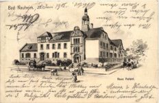 Bad Nauheim - Neues Postamt - Künstler-AK Eugen Felle