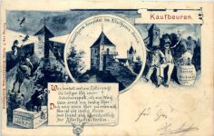 Kaufbeuren - Hexenturm Kneiplokal - Künstler-AK Eugen Felle
