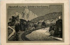 Immenstadt - Zollbrücke - Künstler-AK Eugen Felle