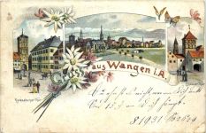 Gruss aus Wangen - Künstler-AK Eugen Felle