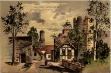 Weilheim - Stadtmauer - Künstler-AK Eugen Felle