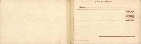 Alpenpanorama bei Kempten - Klappkarte - Künstler-AK Eugen Felle