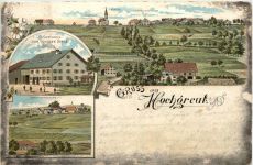 Gruss aus Hochgreut - Litho - Betzigau
