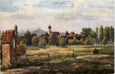 Wasserburg am Bodensee - Künstler-AK Marschall