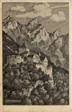 Vaduz - Schloss Liechtenstein - Künstler-AK Eugen Felle