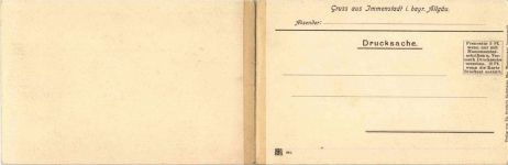 Gruss aus Immenstadt - Klappkarte - Künstler-AK Eugen Felle
