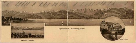 Wasserburg - Klappkarte - Künstler-AK Eugen Felle