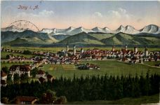 Isny im Allgäu - Künstler-AK Eugen Felle