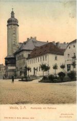 Weida - Marktplatz mit Rathaus