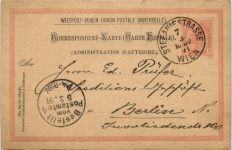 Ganzsache Wien Stefaniestrasse 1891