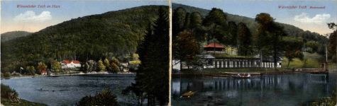 Wiesenbeker Teich im Harz - Badeanstalt - Klappkart