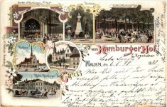 Nauen - Gruss vom Hamburger Hof - Litho