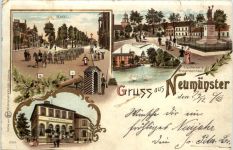 Gruss aus Neumünster - Litho 1896