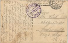 Fesselballon - 1. WK - Feldpost Bayr. Feld Masch. Gewehr Zug 22