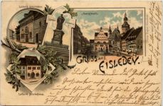 Gruss aus Eisleben - Litho