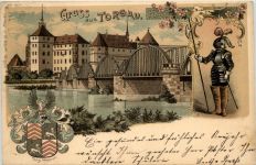 Gruss aus Torgau - Litho