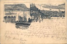 Gruss aus Remagen - Litho - Vorläufer 1896