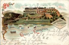 Gruss aus Königstein bei Hattingen - Litho