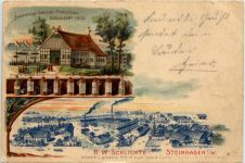 Düsseldorf - Ausstellungs Gebäude und Probierstube 1902 - Steinhagen -Litho