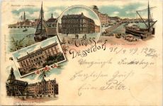Gruss aus Düsseldorf - Litho
