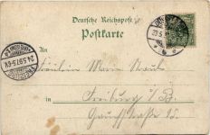 Gruss aus Düsseldorf - Bahnhof Hotel Werner&Schmidt- Litho