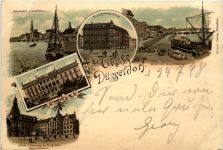 Gruss aus Düsseldorf - Litho