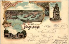 Gruss aus Düsseldorf - Litho