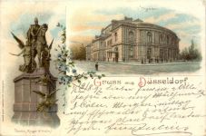 Gruss aus Düsseldorf - Litho