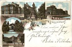 Gruss aus Düsseldorf - Litho