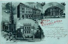 Gruss aus Düsseldorf - Litho