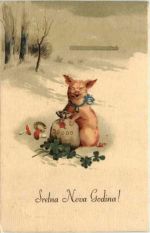 Neujahr - Schwein - Feldpost 2 WK