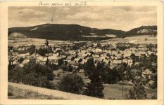 Schalkau/Thür., Gesamtansicht mit Galgenberg u. Blessberg